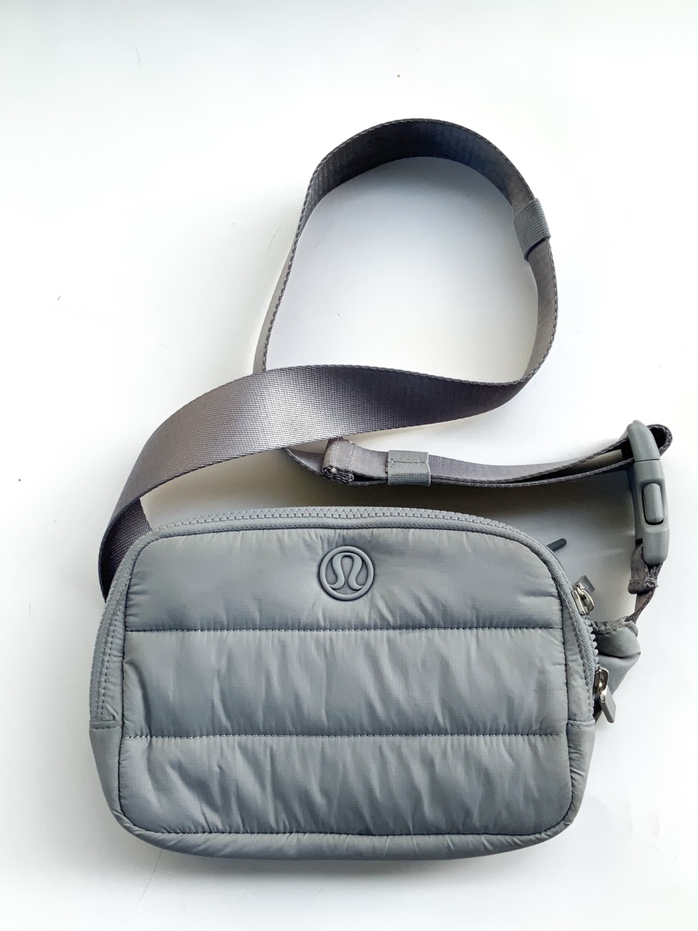 Lululemon Gray Wander Puff Crossbody Bag